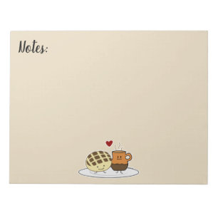 Zoete Mexicaanse concha van dulce van de Chocolade Notitieblok