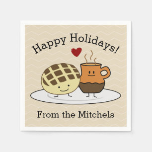 Zoete Mexicaanse concha van dulce van de Chocolade Servetten