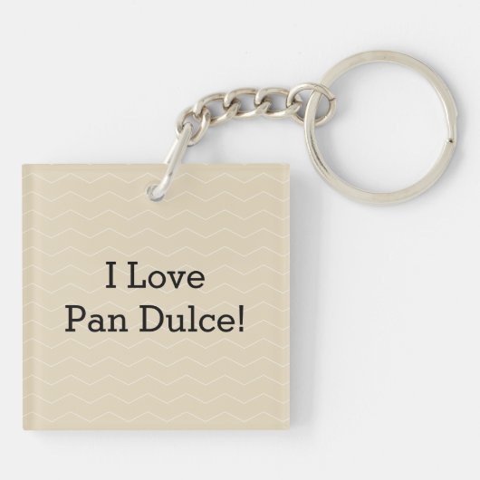 Zoete Mexicaanse concha van dulce van de Chocolade Sleutelhanger (Achterkant)