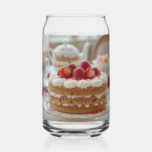 Zoete middagtheetijd blikvorm glas (Achterkant)