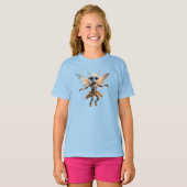 Zoete Mier Meisje Dansende Robot Pixie T-shirt (Voorkant volledig)