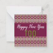 Zoete mini kerstkaart groet notitiekaartje (Achterkant)