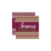 Zoete mini kerstkaart groet notitiekaartje (Voorkant / Achterkant in situ)