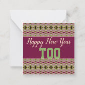 Zoete Mini Seizoensgroeten Kerstkaart Notitiekaartje (Achterkant)