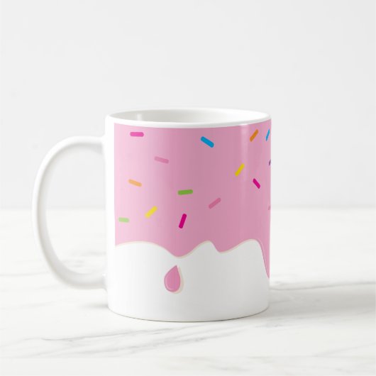 ZOETE MODERNE onderdompelende glazige ijsstrooisel Koffiemok (Links)