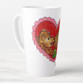 Zoete Moeder en Dochter Dinosaur Heart Latte Mok (Linkerhoek)
