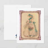 Zoete moeder en kind, platte kerstkaart (Voorkant / Achterkant)