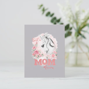 Zoete Moeder en Kind Waterverfrozen "Beste Mama Briefkaart