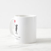 Zoete Moeder Hart Ballon Kind Silhouet Koffiemok (Voorkant links)