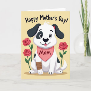 Zoete Moederdag Hond Kunstkaart Kaart