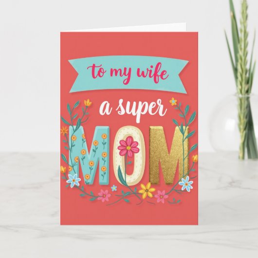Zoete Moederdag Vrouw Kaart (Voorkant)