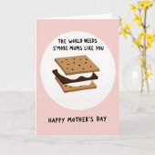 Zoete Moeders S'mores Createkaart Kaart (Gele Bloem)