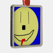 Zoete moji, geel blauw, kunst door kinderen:) metalen ornament (Rechts)