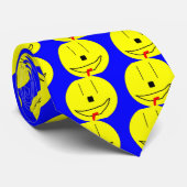 Zoete moji, geel blauw, kunst door kinderen:) stropdas (Opgerold)