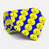 Zoete moji, geel blauw, kunst door kinderen:) stropdas (Opgerold)