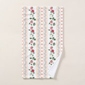 Zoete mooie retro aardbei hart bad handdoek (Handdoek)