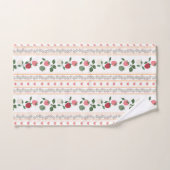 Zoete mooie retro aardbei hart bad handdoek (Handdoek)
