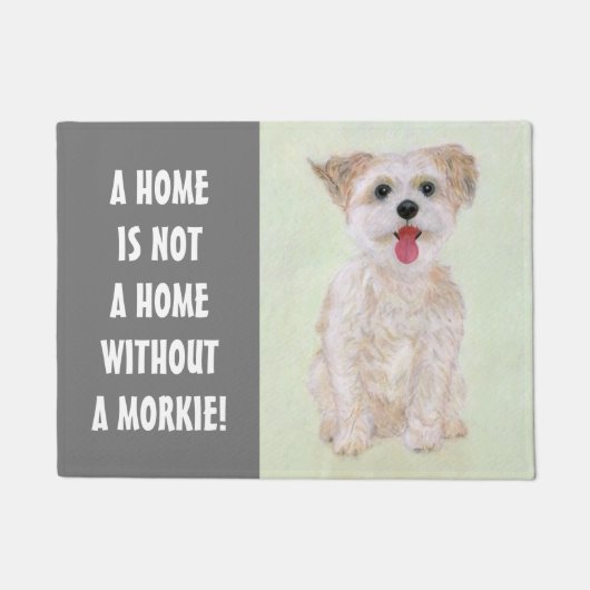 Zoete Morkie deurmat (Voorkant)