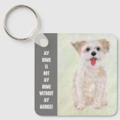 Zoete Morkie-huussleutelhanger Sleutelhanger (Voorkant)