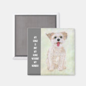 Zoete Morkie Thuismagneet Magneet (Voorkant / Achterkant)