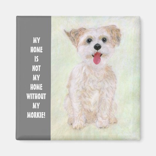 Zoete Morkie Thuismagneet Magneet (Voorkant)