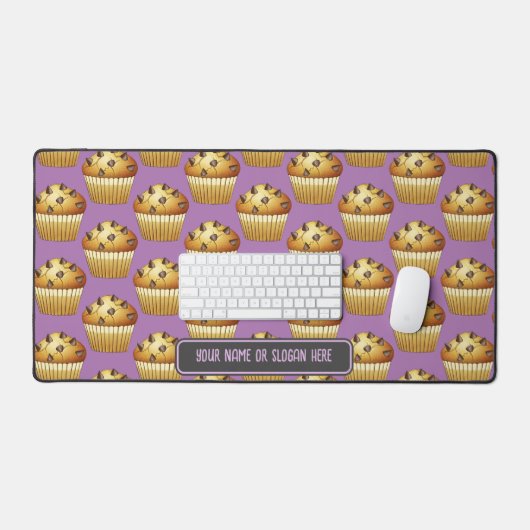 Zoete Muffins met Choc Chips - Eigen Naam of Sloga Bureaumat (Keyboard & Muis)