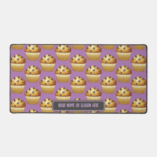 Zoete Muffins met Choc Chips - Eigen Naam of Sloga Bureaumat (Voorkant)