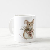 Zoete Muis Rozen Roze Strik Koffiemok (Voorkant links)