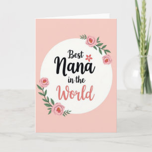 Zoete Nanas Bloemrijke Roze Kaart