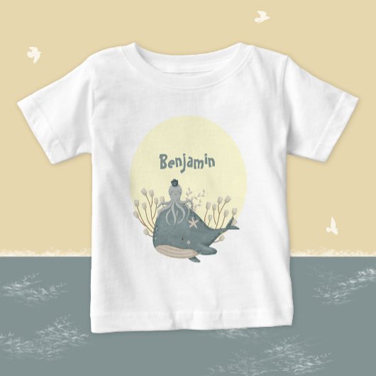 Zoete Nautische Walvis Octopus Baby Borrel
