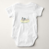 Zoete Nautische Walvis Octopus Baby Borrel Romper (Achterkant)