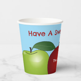 Zoete nieuwjaarsappels papieren bekers