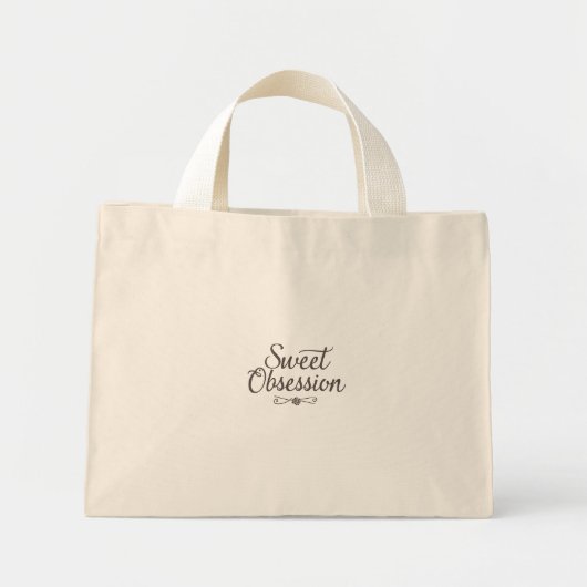 Zoete obsessie mini tote bag (Voorkant)