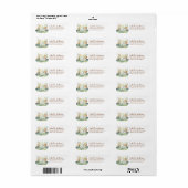 Zoete Oerwouden Baby shower Adres Etiket (Full Sheet)