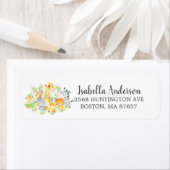 Zoete Oerwouden Baby shower Adres Etiket (Insitu)