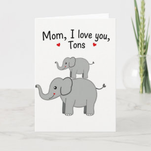 Zoete Olifant Moeder Liefde Kaart