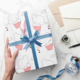 Zoete Olifant Naadloos Patroon Ontwerp Cadeaupapier