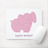 Zoete olifant (roze) muismat (Met muis)