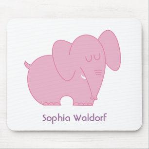 Zoete olifant (roze) muismat