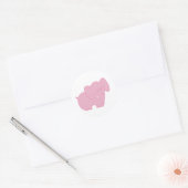 Zoete olifant (roze) ronde sticker (Envelop)