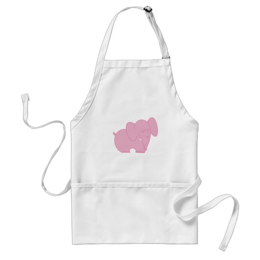 Zoete olifant (roze) standaard schort (Voorkant)