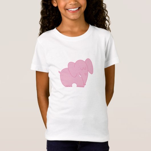 Zoete olifant (roze) t-shirt (Voorkant)