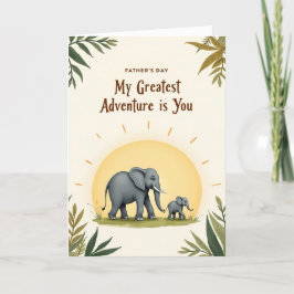 Zoete Olifant Vaderdag Mijn Grootste Avontuur Feestdagen Kaart