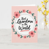 Zoete Oma Liefde Kaart (Gele Bloem)