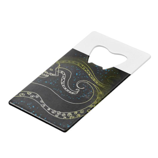 Zoete ontsnapping creditkaart flessenopener (Achterkant Gekanteld)