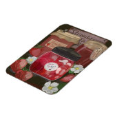 Zoete oogst: Strawberry Jam Jars Magneet (Linkerzijde)