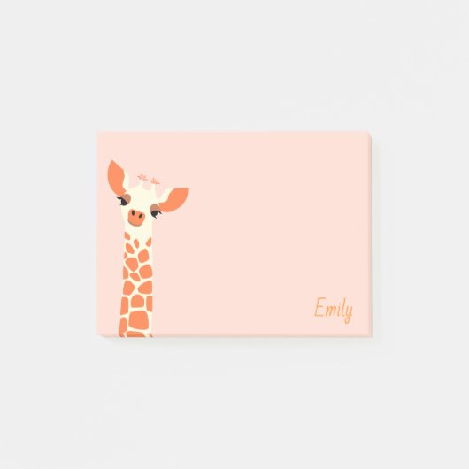 Zoete Oranje Giraffe Post-it® Notes (Voorkant)