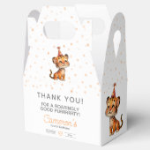 Zoete oranje tijger kind verjaardagsviering bedankdoosjes (Geopend)