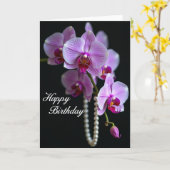 Zoete Orchidee Verjaardagskaart Kaart (Gele Bloem)