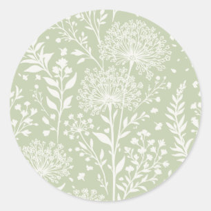 Zoete Paardenbloem Neutraal - Zachte Olijf Ronde Sticker